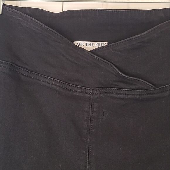 We The Free Venice Beach Flare Stretch Pants Jeans Black Size 31 - Picture 6 of 16